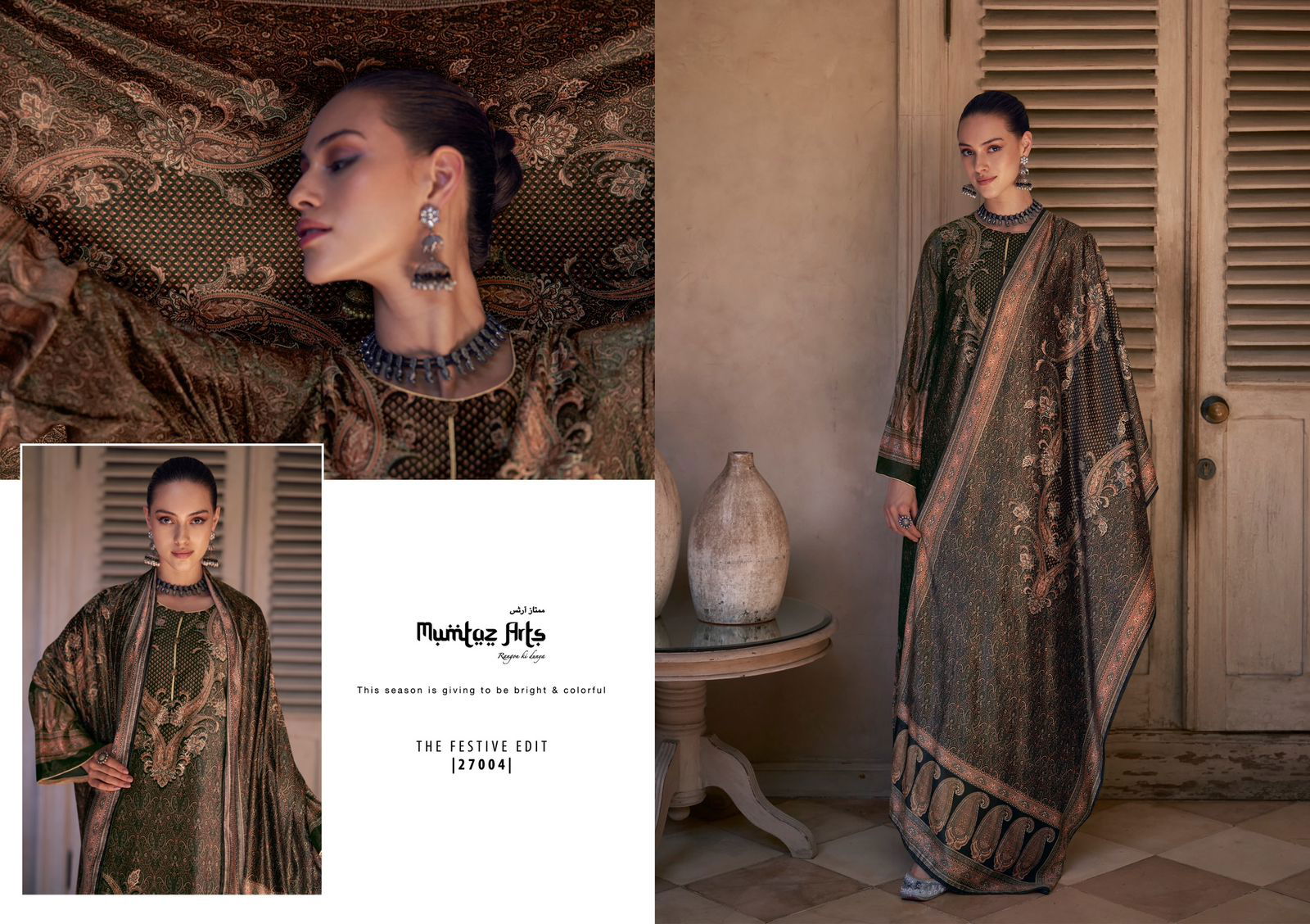 Mumtaz The Festive Edit Velvet Designer Salwar Suits Catalog
